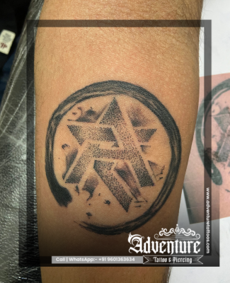Geometric tattoo design Adventure Tattoo Ahmedabad